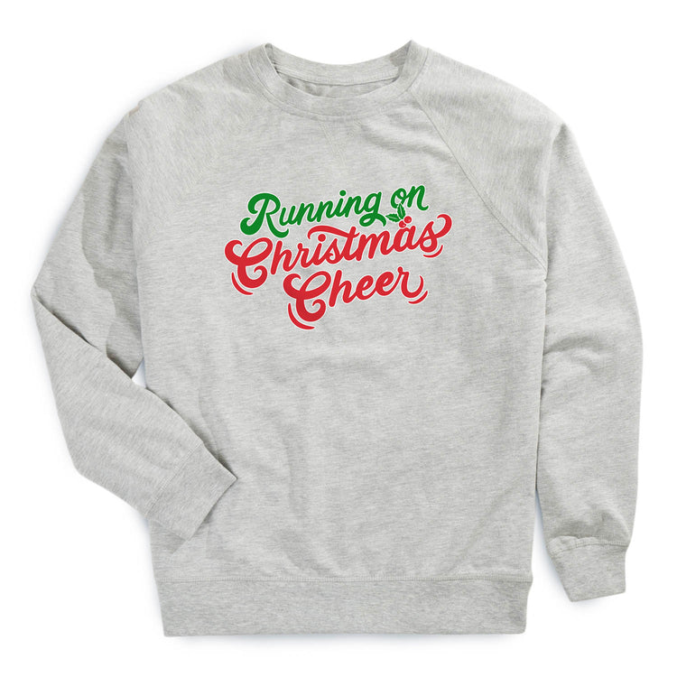 Running Raglan Crew Neck Sweatshirt - Running on Christmas Cheer