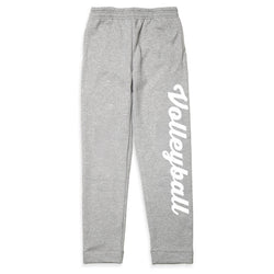Volleyball Fleece Sweatpants - Volleyball Script (Large) [Gray/Youth Small] - SS