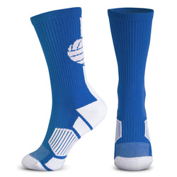 Volleyball Woven Mid-Calf Socks - Superelite (Royal Blue/White)