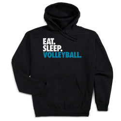 Volleyball Hooded Sweatshirt - Eat. Sleep. Volleyball. [Adult Medium/Black] - SS