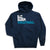 Volleyball Hooded Sweatshirt - Eat. Sleep. Volleyball. [Navy/Adult Medium] - SS