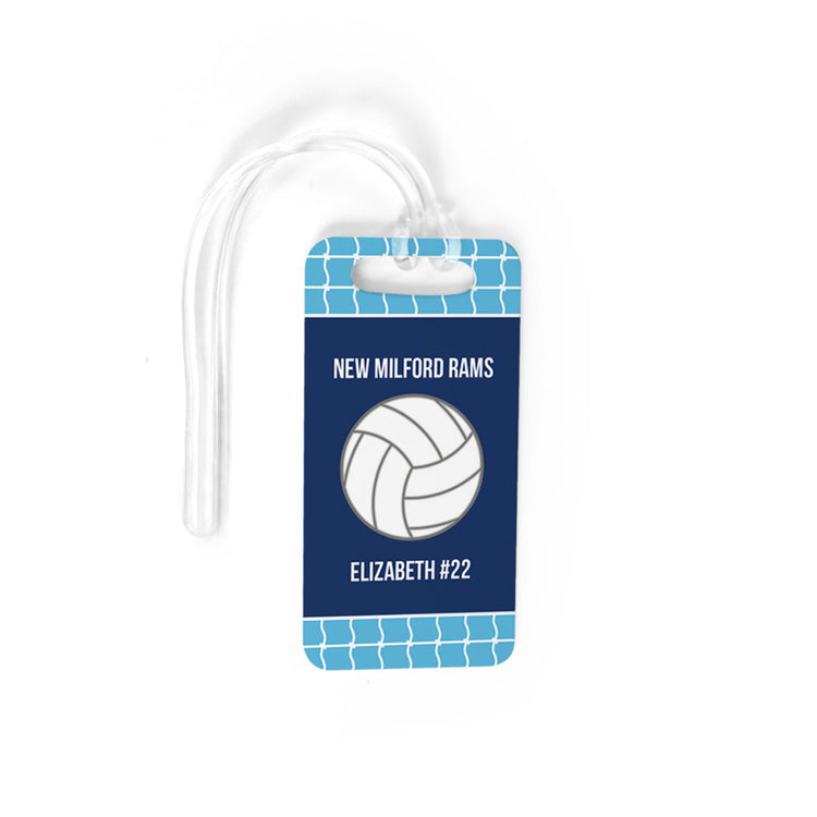 Volleyball Bag/Luggage Tag - Personalized Volleyball Team with Ball