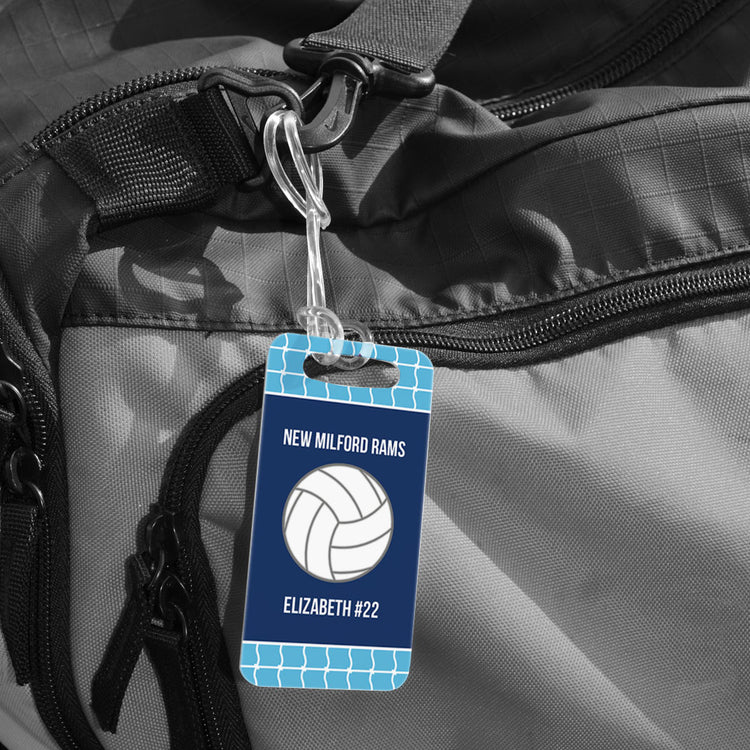 Volleyball Bag/Luggage Tag - Personalized Volleyball Team with Ball