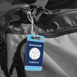 Volleyball Bag/Luggage Tag - Personalized Volleyball Team with Ball