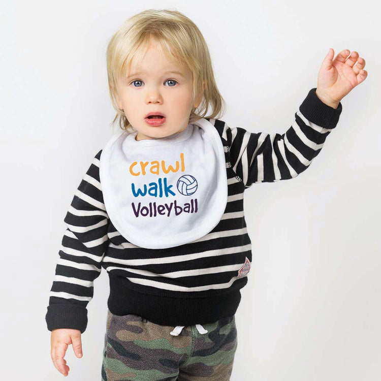 Volleyball Baby Bib - Crawl Walk Volleyball