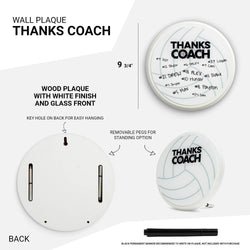 Volleyball Wall Plaque - Thanks Coach