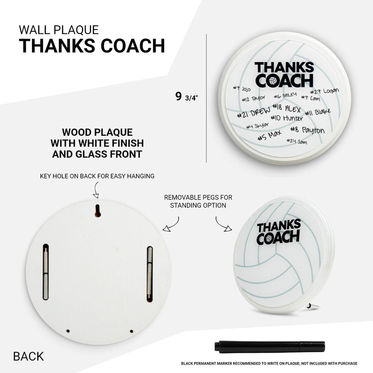 Volleyball Wall Plaque - Thanks Coach
