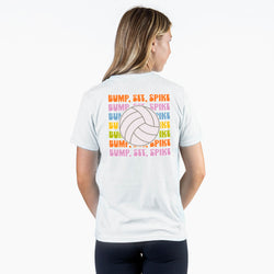 Volleyball Short Sleeve T-Shirt - Bump, Set, Spike (Back Design)