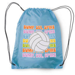 Volleyball Drawstring Backpack - Bump, Set, Spike