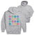 Volleyball Hooded Sweatshirt - Volleyball Makes Me Happy (Back Design) [Adult Small/Gray] - SS