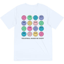 Volleyball Short Sleeve Performance Tee - Volleyball Makes Me Happy