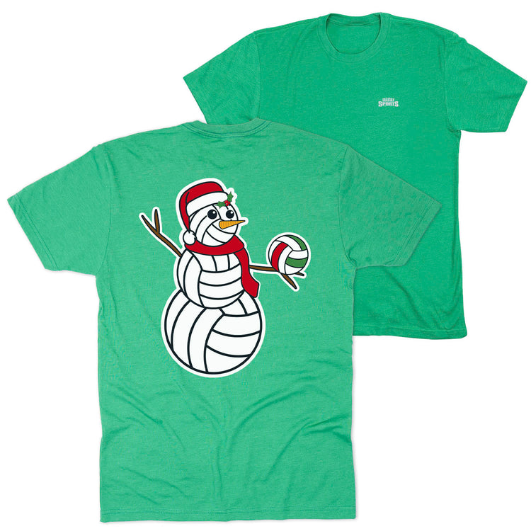 Volleyball Short Sleeve T-Shirt - Serving Holiday Cheer (Back Design) 