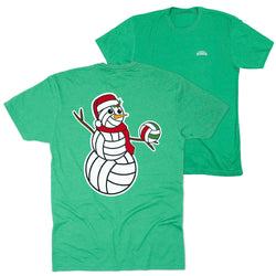Volleyball Short Sleeve T-Shirt - Serving Holiday Cheer (Back Design) 