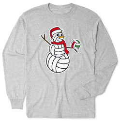 Volleyball Tshirt Long Sleeve - Serving Holiday Cheer