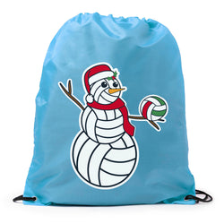 Volleyball Drawstring Backpack - Serving Holiday Cheer