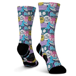Volleyball Graphic Flex Mid-Calf Socks - Volleyball Life