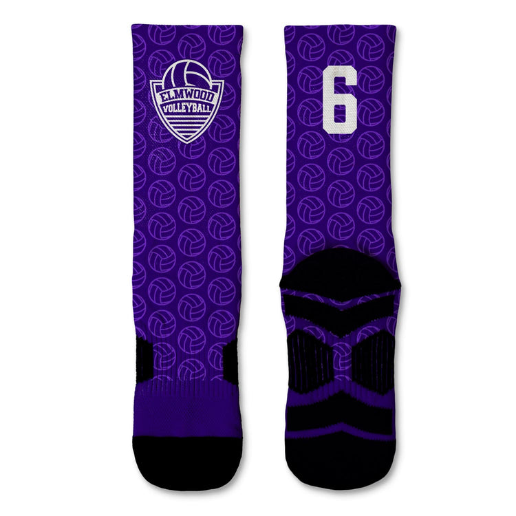 Custom Team Graphic Flex Mid-Calf Socks - Volleyball