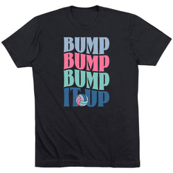 Volleyball Short Sleeve T-Shirt - Bump Bump Bump It Up [Black/Adult Medium] - SS