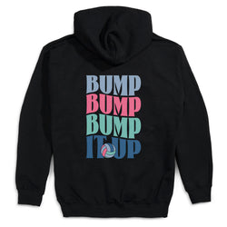 Volleyball Hooded Sweatshirt - Bump Bump Bump It Up (Back Design)  [Black/Youth Medium] - SS