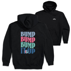Volleyball Hooded Sweatshirt - Bump Bump Bump It Up (Back Design)  [Black/Youth Medium] - SS