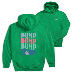Volleyball Hooded Sweatshirt - Bump Bump Bump It Up (Back Design)  [Green/Youth Small] - SS