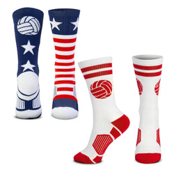 Volleyball Woven Mid-Calf Sock Set - Star Spike