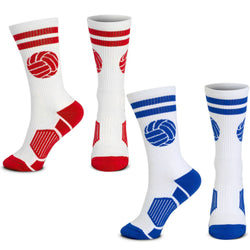 Volleyball Woven Mid-Calf Sock Set - Rotation