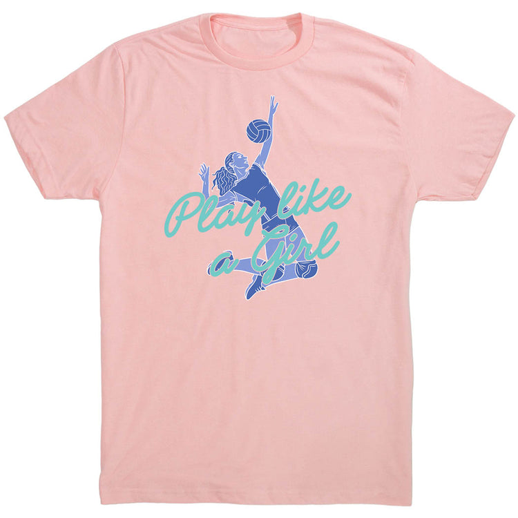 Volleyball Short Sleeve T-Shirt - Play Like a Girl Volleyball
