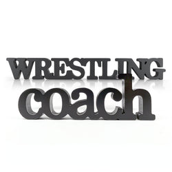 Wrestling Coach Wood Words Ready To Autograph