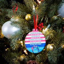 Wrestling Round Ceramic Ornament - Jingle All the Way
