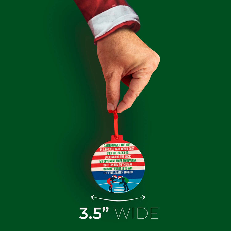 Wrestling Round Ceramic Ornament - Jingle All the Way