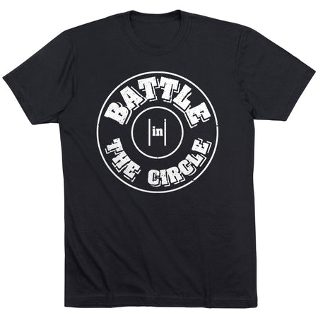 Wrestling T-Shirt Short Sleeve - Battle In Circle [Black/Youth Medium] - SS
