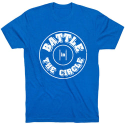 Wrestling T-Shirt Short Sleeve - Battle In Circle [Adult Medium/Royal] - SS