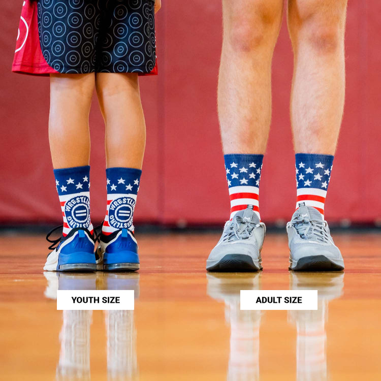 Wrestling Woven Mid-Calf Socks - USA