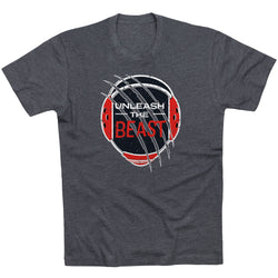 Wrestling T-Shirt Short Sleeve - Unleash The Beast [Adult Large/Charcoal] - SS