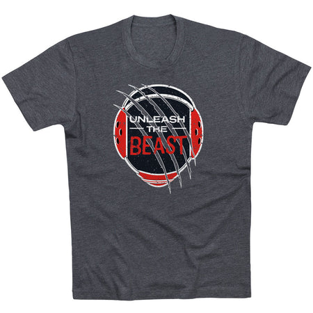 Wrestling T-Shirt Short Sleeve - Unleash The Beast [Adult Large/Charcoal] - SS