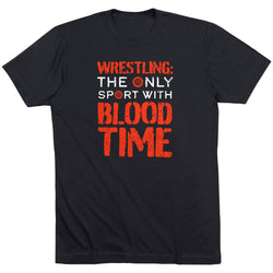 Wrestling T-Shirt Short Sleeve - Blood Time [Black/Adult Medium] - SS