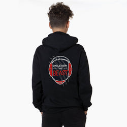 Wrestling Hooded Sweatshirt - Unleash The Beast (Back Design)