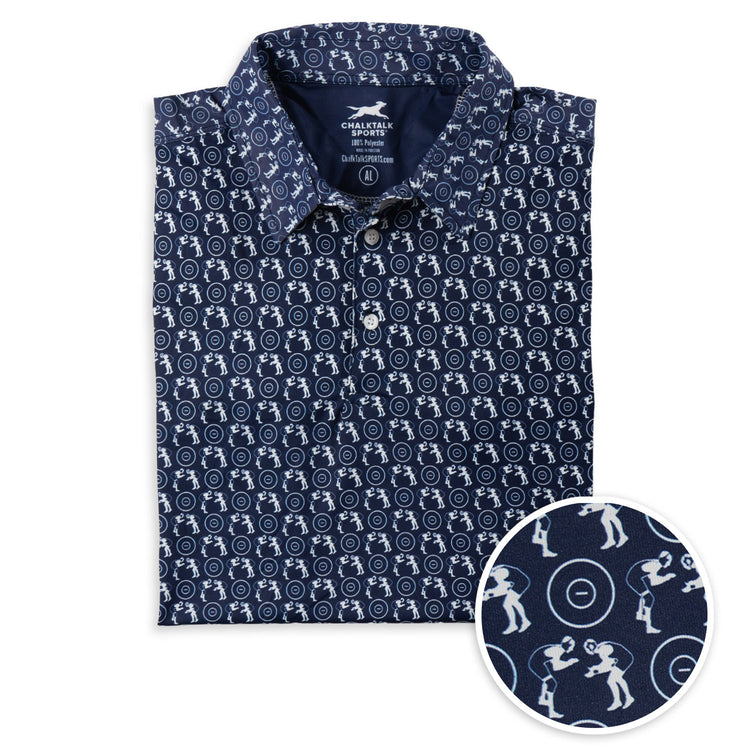 Wrestling Short Sleeve Polo - Takedown (Blue)