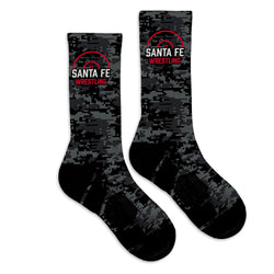 Custom Team Graphic Flex Mid-Calf Socks - Wrestling