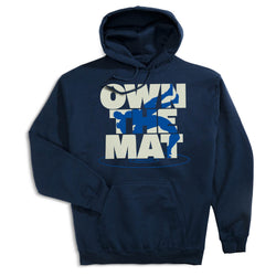 Wrestling Hooded Sweatshirt - Own The Mat [Navy/Adult Medium] - SS