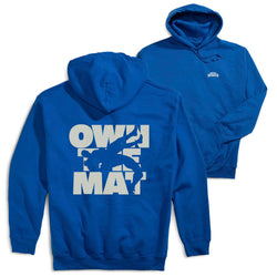 Wrestling Hooded Sweatshirt - Own The Mat (Back Design) [Royal/Adult Small] - SS