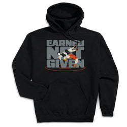 Wrestling Hooded Sweatshirt - Earned Not Given [Black/Youth Large] - SS