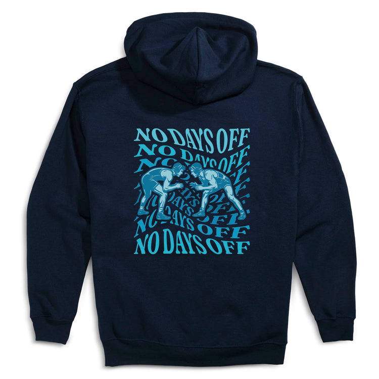 Wrestling Hooded Sweatshirt - No Days Off Wrestling (Back Design)