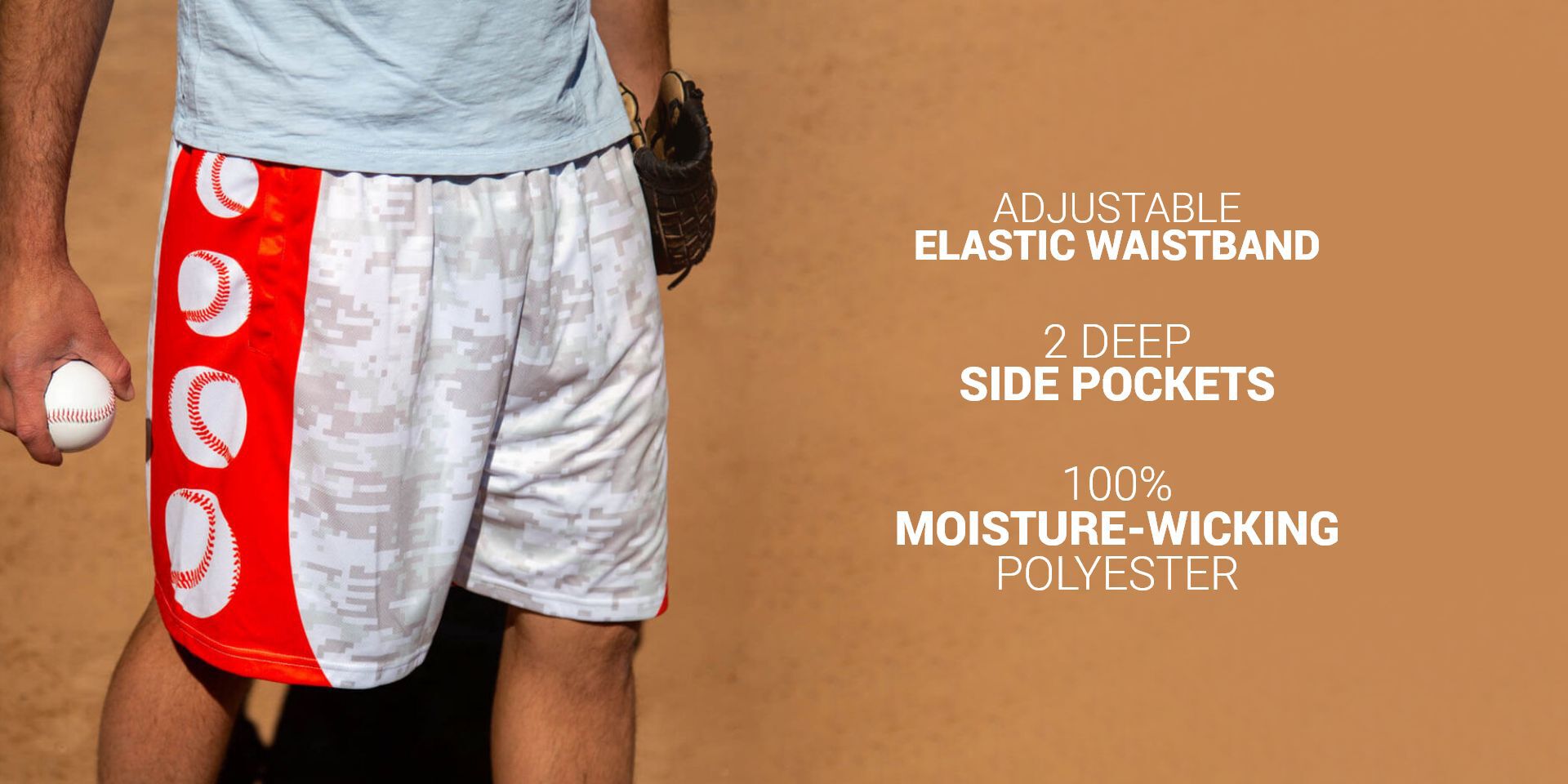 Polyester new arrivals baseball shorts