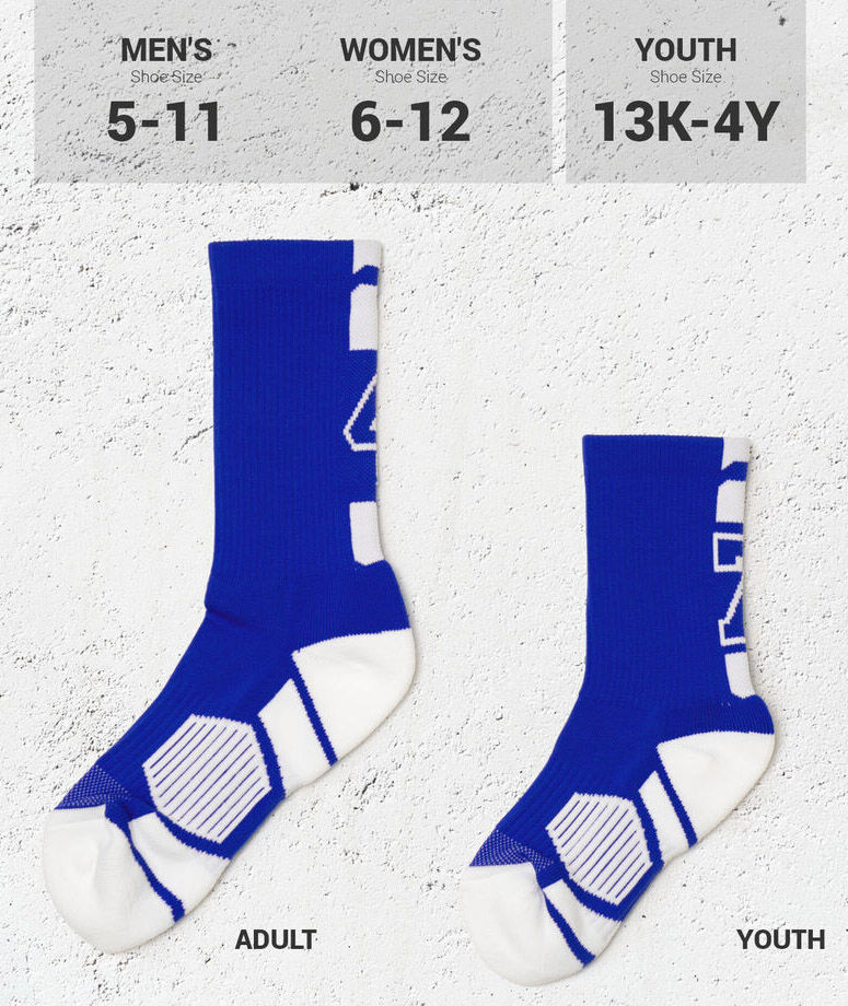 Team Number Woven Mid-Calf Socks - Black | ChalkTalkSPORTS