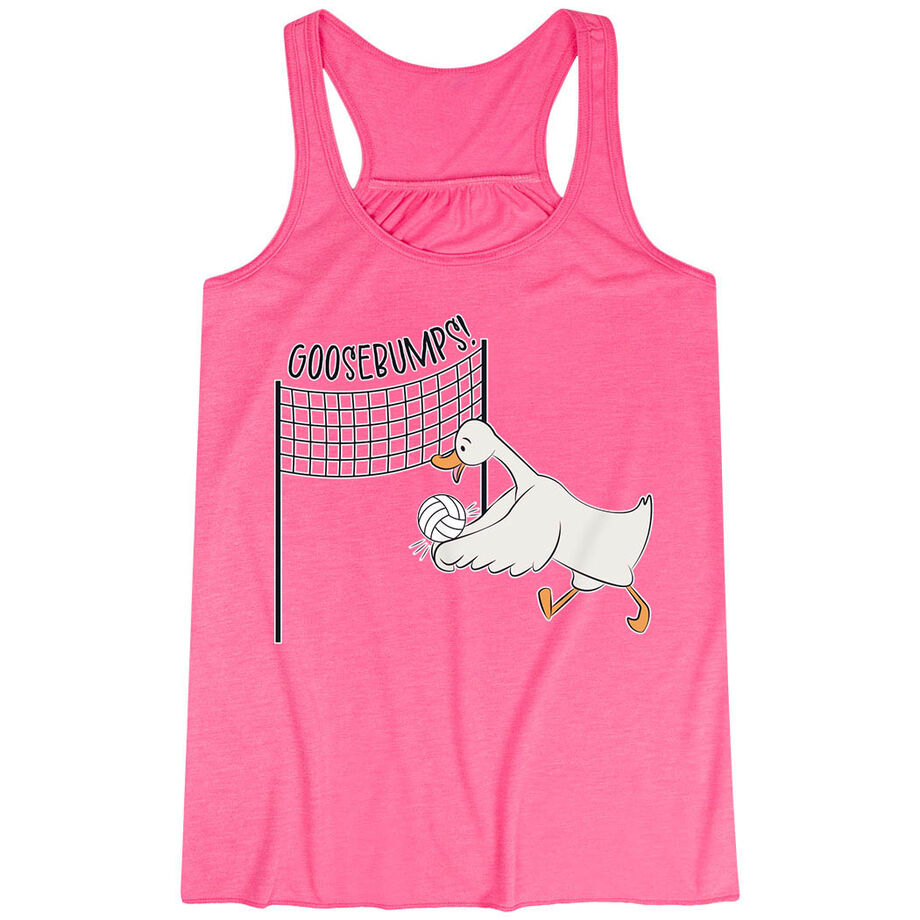 Volleyball Flowy Racerback Tank Top - Goosebumps