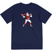 Football Short Sleeve Performance Tee - Touchdown Santa