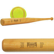 Engraved Mini Softball Bat - Team Logo With Roster