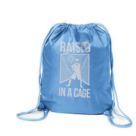 Raised in a Cage Lacrosse Sport Pack Cinch Sack